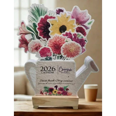 Plantable 2026 Bouquet Calendar | Eco-Friendly Desk Calendar