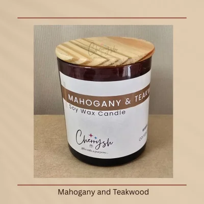 Jar Candle - Mahogany and Teakwood Jar Candle - Mahogany and Teakwood