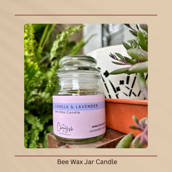 Jar Candle - Bee Wax - Vanilla and Lavender